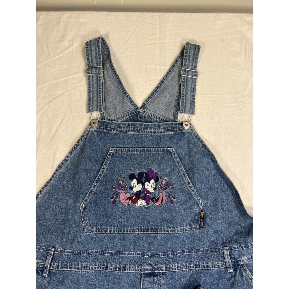 NWT VTG Disney Mickey Unlimited Mickey & Minnie Bib Overalls Women's Y2K 90s 24W